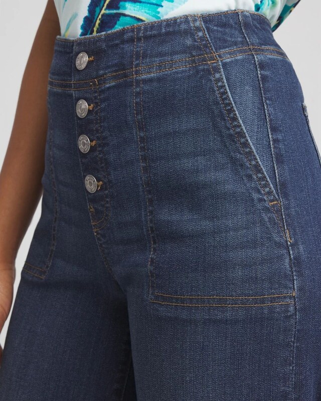 Pull-On Wide Capri Jeans - image 4